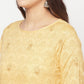 Aniyah Rayon Digital Screen Printed Golden Beige Straight Kurta - Swadesiicart