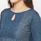 Aniyah Rayon Block Print Straight Blue Kurta - Swadesiicart