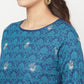 Aniyah Rayon Digital Screen Printed Blue Color Straight Kurta - Swadesiicart