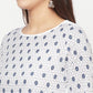 Aniyah Rayon Digital Screen Print White Straight Kurta - Swadesiicart