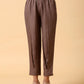trueBrowns Cotton Linen Burnt Brown Pleated Co-Ord Set - Swadesiicart