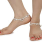 AanyaCentric Silver Plated White Metal Payal Indian Traditional Ethnic Fashion Imitation Jewellery Foot Chain | Swadesiicart