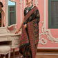 Monjolika Fashion Black Banarasi Silk Traditional Saree with Meenakari and Weaving Work | Swadesiicart