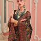 Monjolika Fashion Black Banarasi Silk Traditional Saree with Meenakari and Weaving Work | Swadesiicart