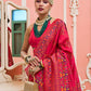 Monjolika Fashion Pink Banarasi Silk Traditional Saree with Meenakari and Weaving Work | Swadesiicart
