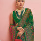 Monjolika Fashion Green Banarasi Silk Traditional Saree with Meenakari and Weaving Work | Swadesiicart