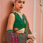 Monjolika Fashion Green Banarasi Silk Traditional Saree with Meenakari and Weaving Work | Swadesiicart