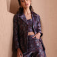 Monjolika Fashion Women's Navy Blue Banarasi Brocade Co-ord Set With Designer Blazer & Wide-Leg Pants - Swadesiicart