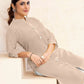 Monjolika Fashion Chiku Color Cotton Casual Kurti With Pocket - Swadesiicart