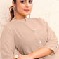 Monjolika Fashion Chiku Color Cotton Casual Kurti With Pocket - Swadesiicart