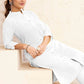 Monjolika Fashion White Color Cotton Casual Kurti With Pocket - Swadesiicart