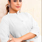 Monjolika Fashion White Color Cotton Casual Kurti With Pocket - Swadesiicart