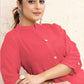 Monjolika Fashion Dark Peach Color Cotton Casual Kurti With Pocket - Swadesiicart