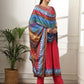 Yufta Pink Anarkali Silk Blend Kurta Set With Pant And Dupatta With Cotton Lining - Swadesiicart