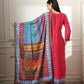 Yufta Pink Anarkali Silk Blend Kurta Set With Pant And Dupatta With Cotton Lining - Swadesiicart