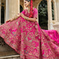Monjolika Fashion Rani Pink Khatli Embroidered Silk Blend Bridal Lehenga Choli - Swadesiicart