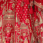 Monjolika Fashion Red Khatli Embroidered Silk Blend Bridal Lehenga Choli - Swadesiicart