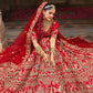 Monjolika Fashion Red Khatli Embroidered Silk Blend Bridal Lehenga Choli - Swadesiicart