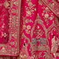 Monjolika Fashion Rani Pink Khatli Embroidered Silk Blend Bridal Lehenga Choli - Swadesiicart