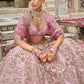 Monjolika Fashion Light Pink Khatli Embroidered Silk Blend Bridal Lehenga Choli - Swadesiicart