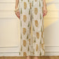 Yufta Mustard And Off White Ethnic Motifs Cotton Top And Trouser Co-Ord Set - Swadesiicart