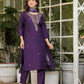 The52 Women's Gorgeous Rayon Slub Embroidery Straight Kurta with Pant And Dupatta Set - Swadesiicart