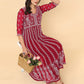HERE&NOW Chikankari Embroidered Thread Work Georgette Anarkali Kurta | Swadesiicart