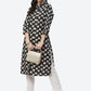 Biba Women Black and White Ethnic Motifs Print Straight Kurta - Swadesiicart