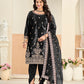 Monjolika Fashion Black Velvet Embroidered Salwar Kameez