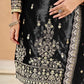 Monjolika Fashion Black Velvet Embroidered Salwar Kameez