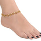 AanyaCentric Gold-Polished Traditional Anklets Payal - Classic and Stylish for Women and Girls