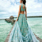 House of Panchhi Turquoise Blue Net Sequins And Zarkan Embroidery Lehenga Choli & Dupatta | Swadesiicart