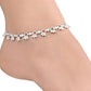 AanyaCentric Silver Plated Traditional Anklets Payal - Classic and Stylish for Women and Girls