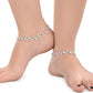 AanyaCentric Silver Plated Traditional Anklets Payal - Classic and Stylish for Women and Girls