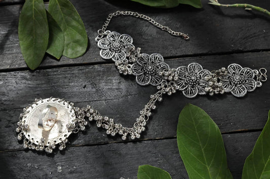 Mominos Fashion Oxidised Silver Plated Traditional Bracelet - Swadesiicart