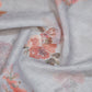 Shades of Light Grey Floral Print Semi Chanderi Saree By Gayathri Reddy Designer Studio | Swadesiicart