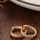 Shining Diva Rose Gold Contemporary Hoop Earrings