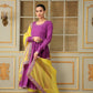 Pomcha Jaipur Purple Saadgi Bagni Lace Anarkali Set | Swadesiicart