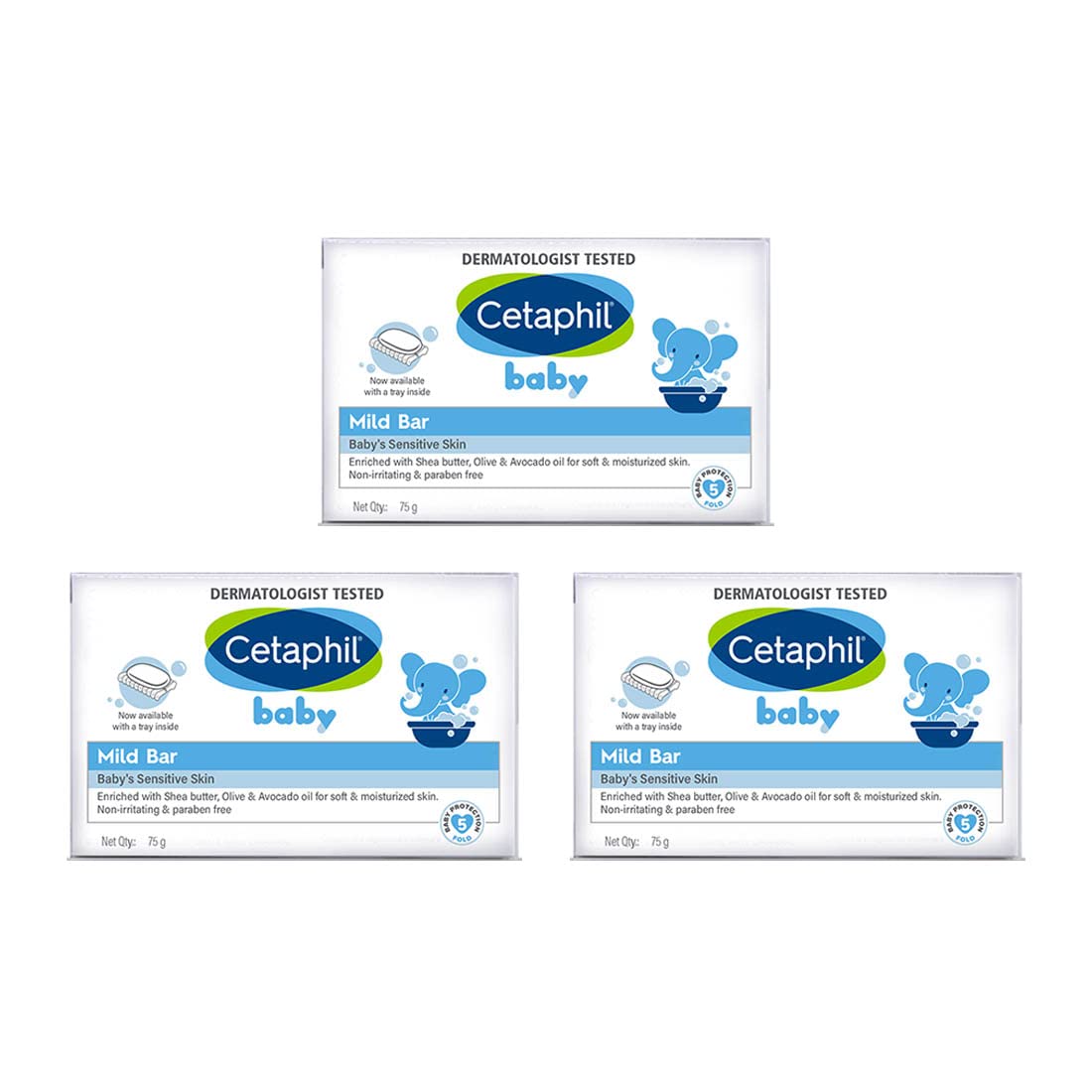 Cetaphil Baby Mild Bar Face & Body For Baby's Sensitive Skin - Swadesiicart