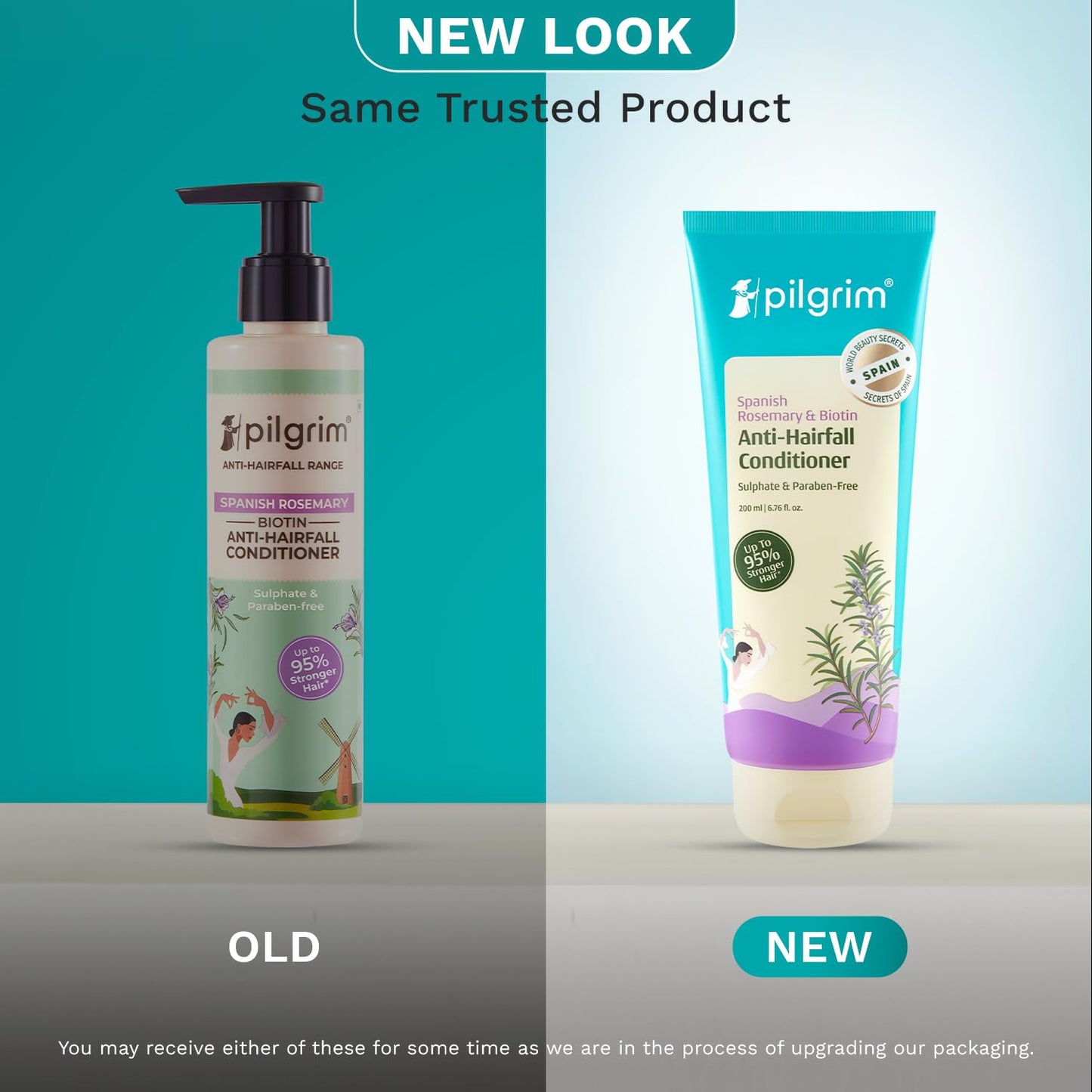 Pilgrim Spanish Rosemary & Biotin Anti Hairfall Conditioner For Reducing Hair Loss & Breakage - Swadesiicart