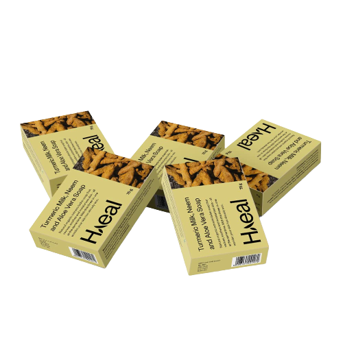 Haeal Turmeric Milk, Neem and Aloe Vera Soap - Swadesiicart