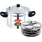 Stainless Steel Idly Cooker With 4 Idly Plates - Swadesiicart