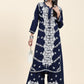 HOUSE OF KARI Ethnic Motifs Embroidered Chikankari Cotton Kurta & Palazzos | Swadesiicart