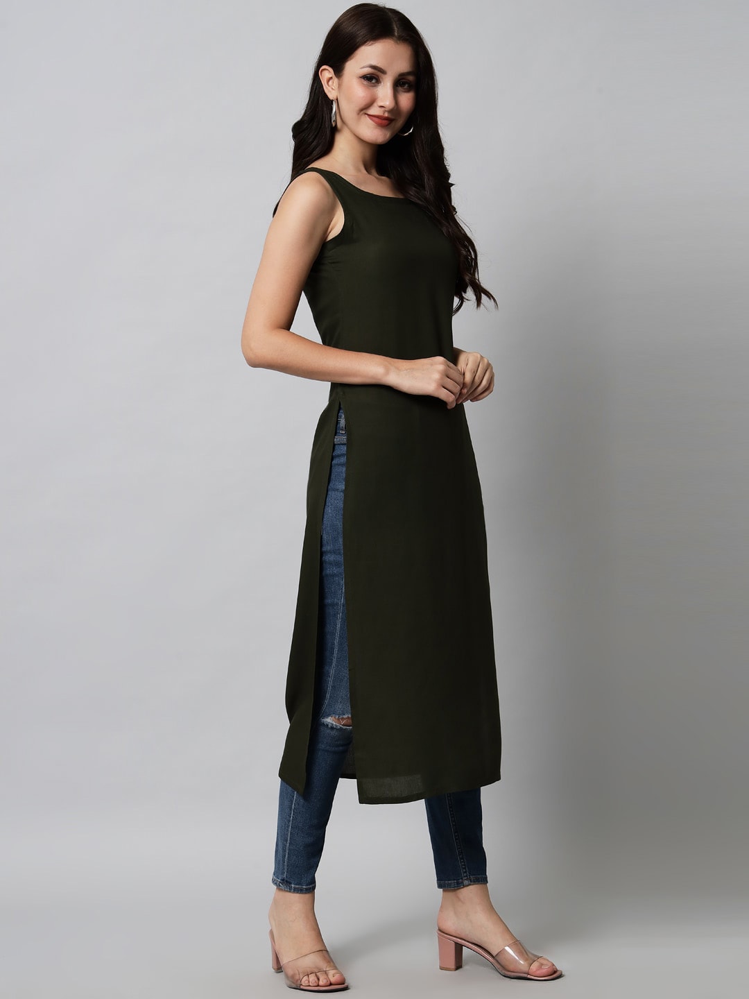 Kalini Women Green Kurta - Swadesiicart