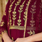 Heavy Stone Embroidered Wine Designer Anarkali Suit - Emponline | Swadesiicart