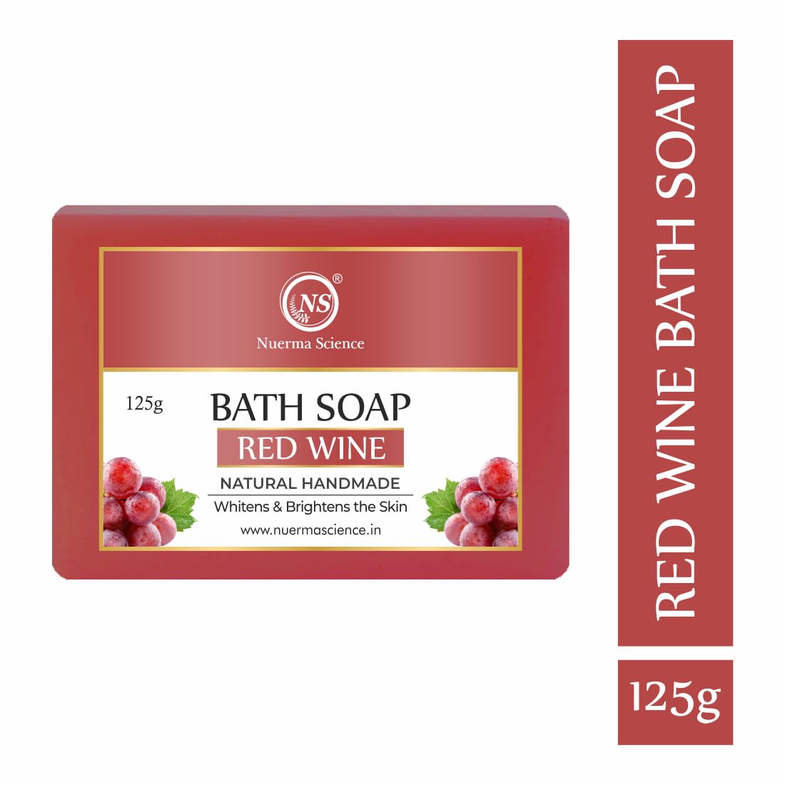 Nuerma Science Red Wine Bath Soap | Whitens & Brightens the Skin | Swadesiicart
