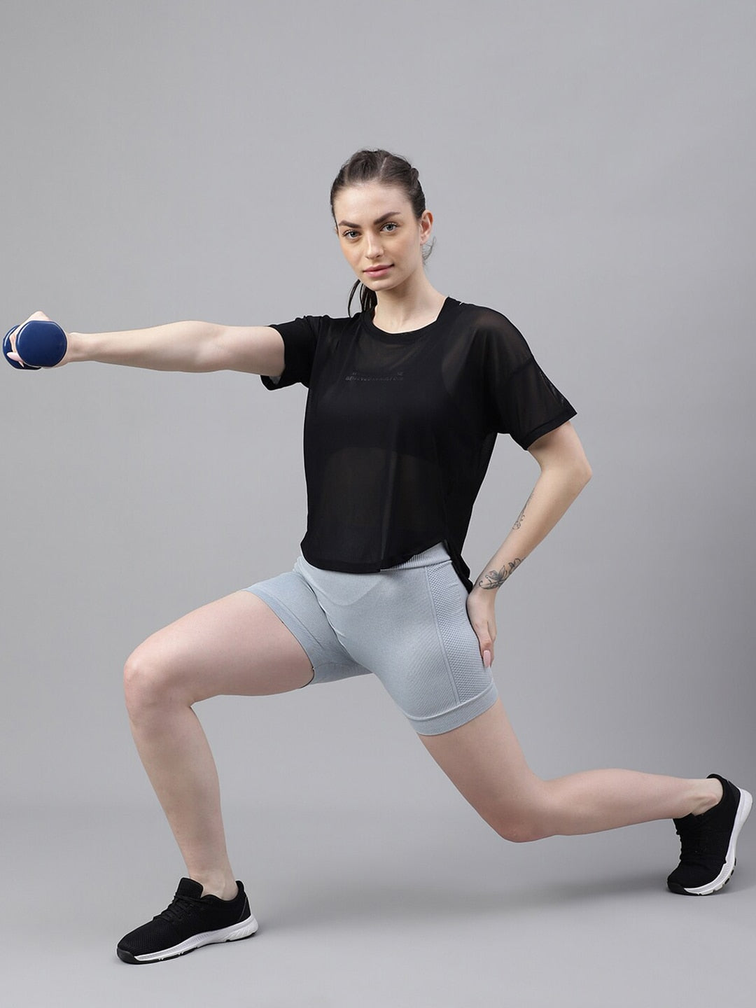 MKH Relaxed Fit Typography Printed Drop-Shoulder Sleeves Dri-FIT Sheer Training T-shirt - Swadesiicart