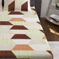 Story@home Cream-Coloured Geometric 152 TC Cotton 1 Queen Bedsheet with 2 Pillow Covers - Swadesiicart