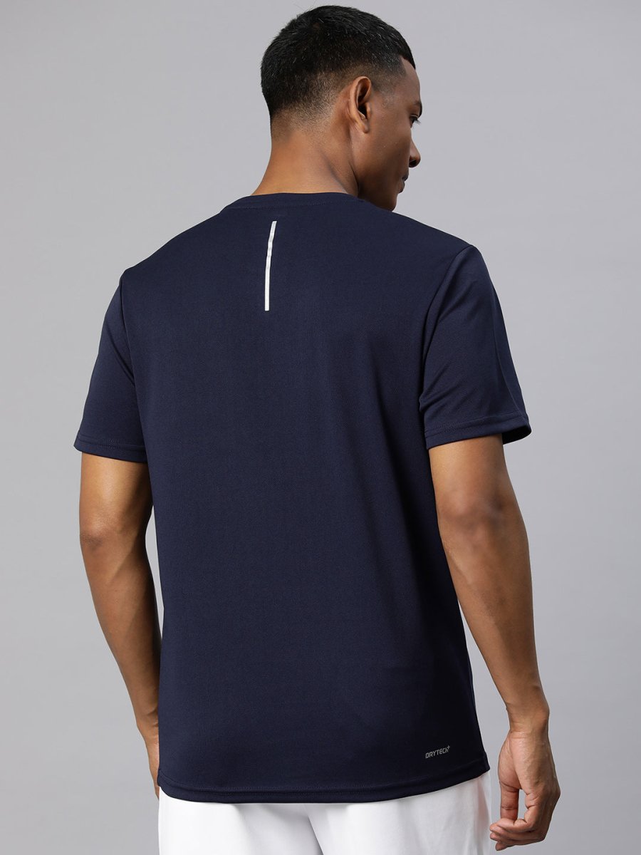 Alcis Men Typography Printed Dry Tech Slim Fit Sports T-shirt | Swadesiicart