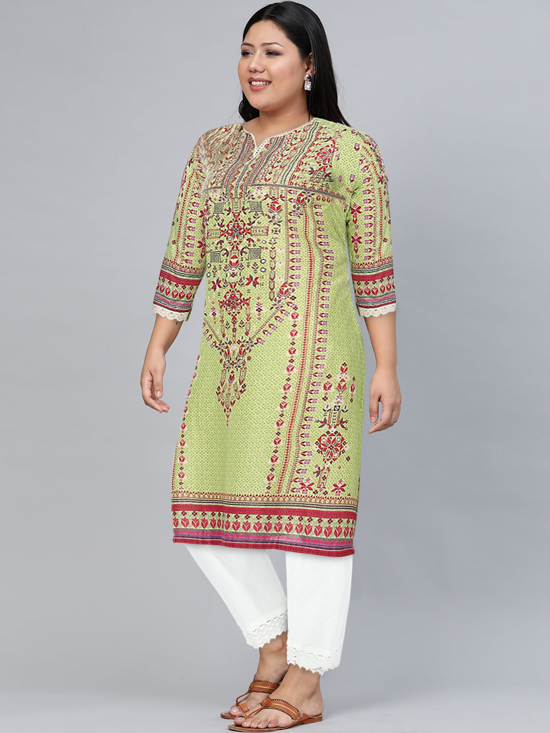 Biba Women Ethnic Motifs Printed Kurta - Swadesiicart